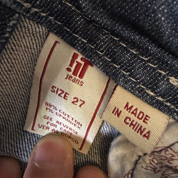 !IT Los Angeles Jeans Women’s Size 27 Short Mid Rise Jeans Cuffed Bottoms - Picture 5 of 11